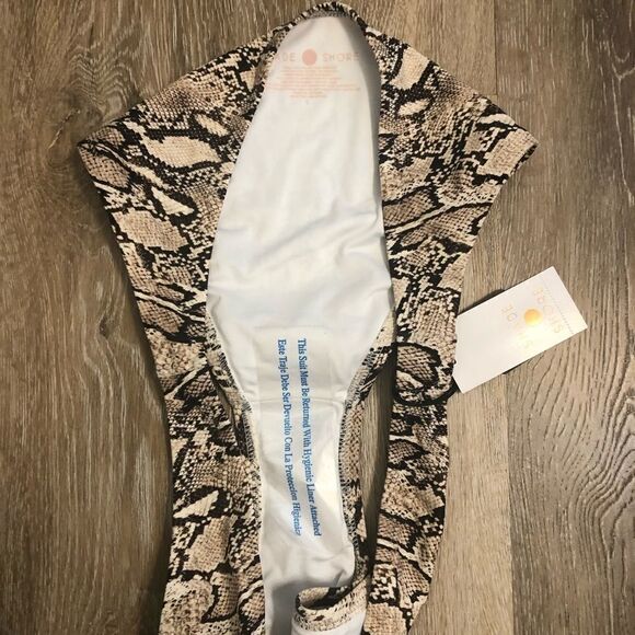 Shade & Shore Bikini Bottoms swim suit bathing suit, snake print Large NEW - Picture 6 of 7